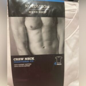 NWT!   Nordstrom Men’s crew neck undershirts XL.   White